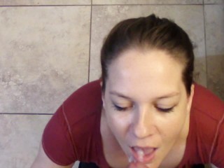 Thick cum facial for Azzurra